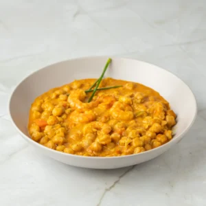 Garbanzos con langostinos