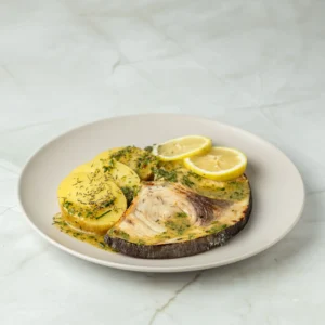 Pez espada en salsa verde