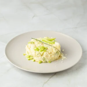 Risotto de calabacín y queso