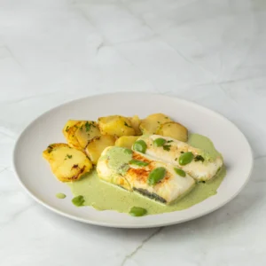 Merluza en salsa verde con patatas